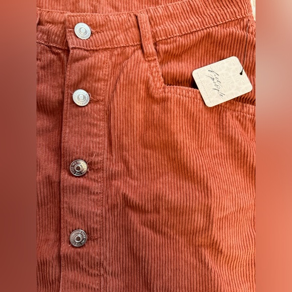 Free People Rusty Orange Mini Skirt NWT Size 6 - Picture 3 of 3